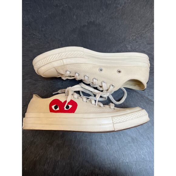 Converse Comme Des Garcons PLAY Chuck Taylor 70 Low Top Sneaker White W 7 M 5 - Picture 3 of 8